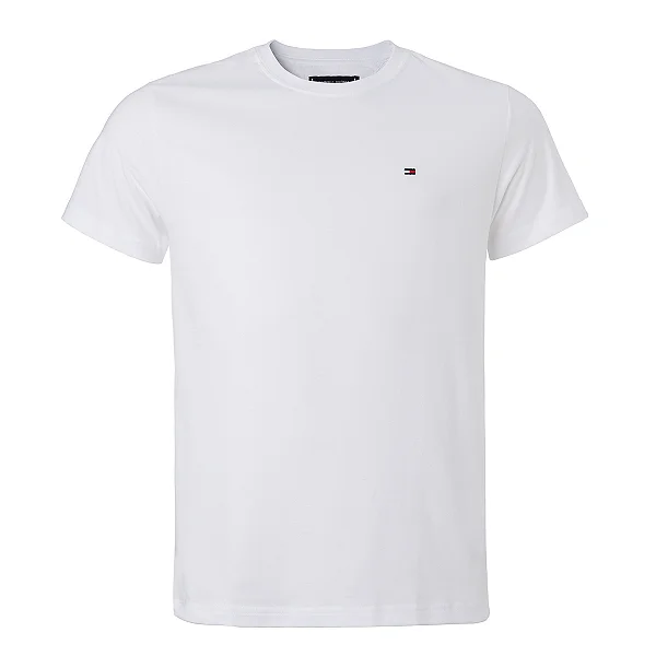 Camiseta Tommy Hilfiger Basica Masculina Essential Cotton Cor Branca