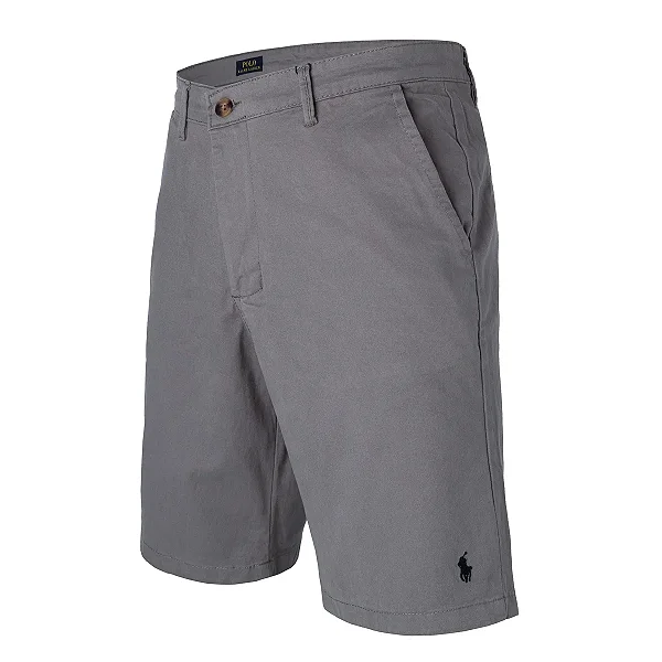 Bermuda Ralph Lauren Masculina Sarja Stretch Cor Cinza