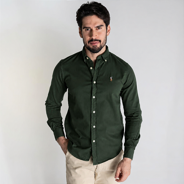 Camisa RL Sarja Verde Escuro Colored