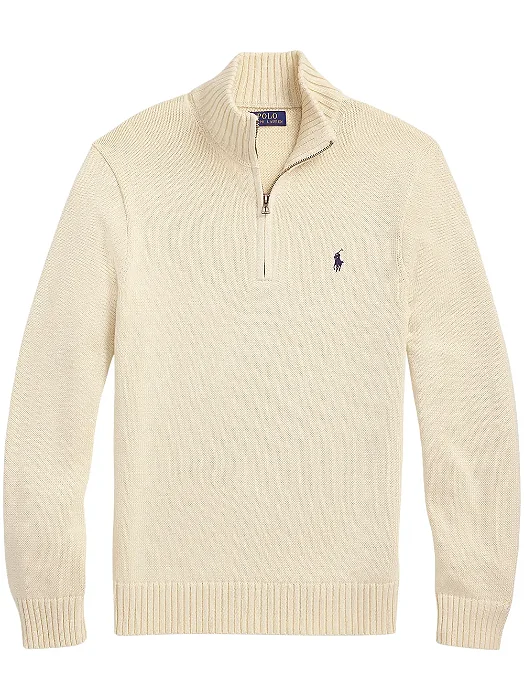 Suéter Ralph Lauren Gola alta com Zíper OffWhite