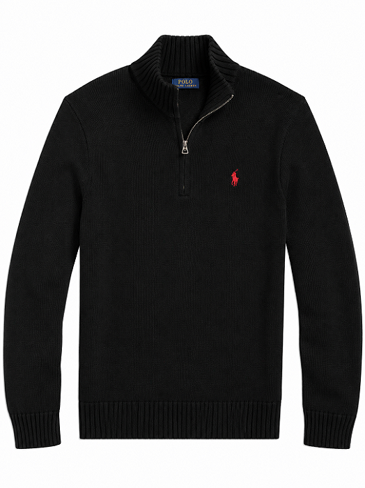 Suéter Ralph Lauren Gola alta com Zíper Preto