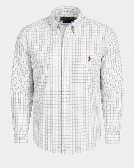 Camisa Ralph Lauren Xadrez Oxford Gray check