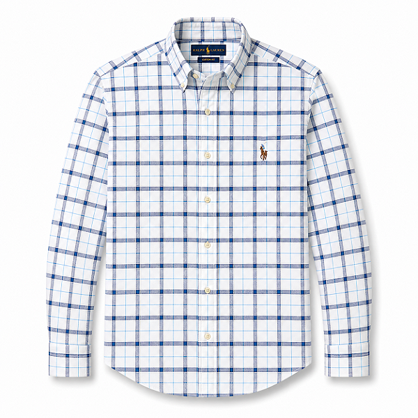 Camisa Ralph Lauren Xadrez Hampton Blue Check