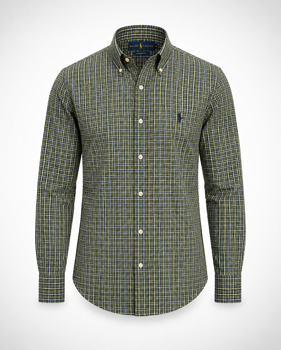 Camisa Ralph Lauren Xadrez Verde, Azul e Branco