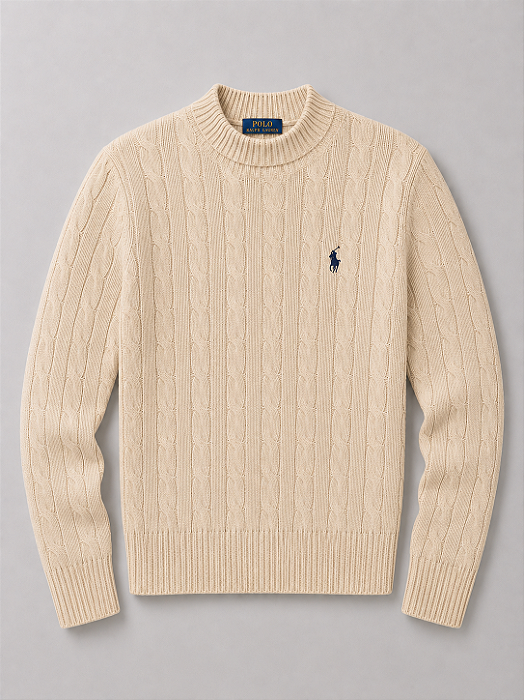 Ralph Lauren Suéter Masculino Driver Crewneck Roving Cotton