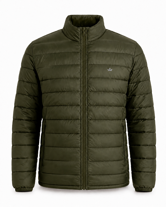 Jaqueta Slim Puffer Verde Militar