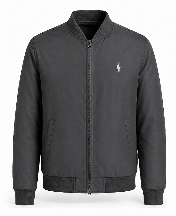 Jaqueta Masculina RL Apeluciada Gola Redonda Cinza