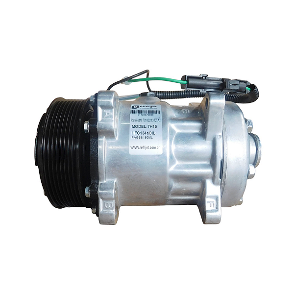 COMPRESSOR 7H15 MODELO SANDEN 4866 FLX7 8 OREL PV8 119MM 24V