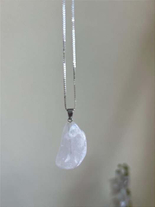 Pingente de quartzo cristal rolado - Amplificação, Purificação e Energização