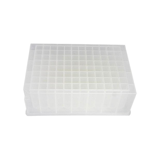 MICROPLACA 96 POÇOS PROFUNDO 2,2ML FUNDO V QUADRADO ESTERIL - CX /24 - KASVI