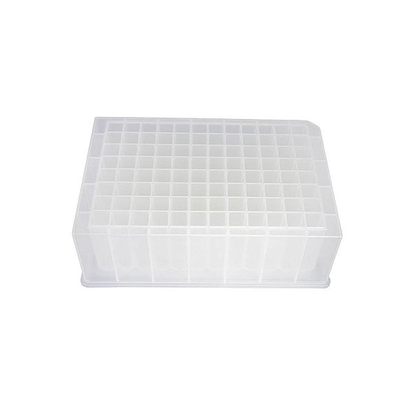 MICROPLACA 96 POÇOS PROFUNDO 2,2ML FUNDO V QUADRADO NAO ESTERIL- CX /24 - KASVI