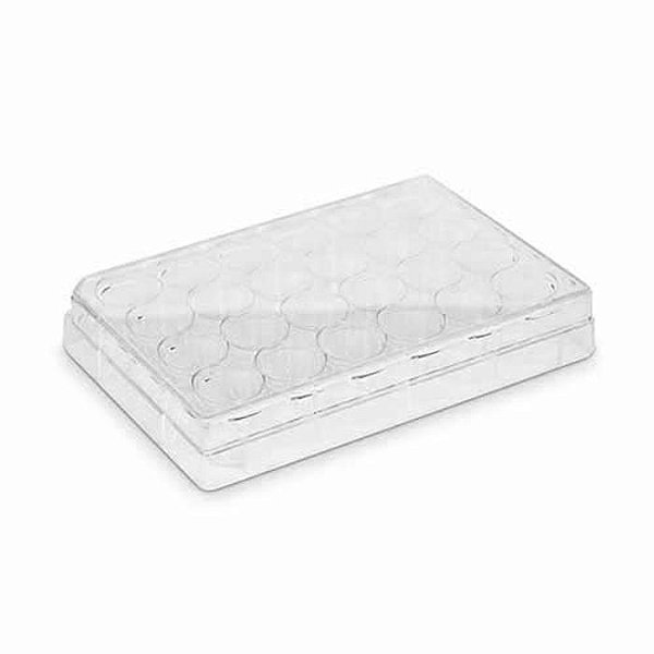 PLACA P/CULTIVO DE CELULAS 24 POÇOS FUNDO CHATO TAMPA LIVRE DNASE RNASE - KASVI