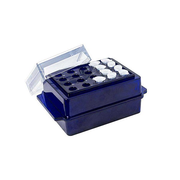 RACK TERMOESTAVEL DUPLA FACE PARA 20 TUBOS DE 2 E 0,5 ML - KASVI