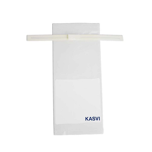 SACO PARA AMOSTRA 120 ML COM TARJA ESTERIL - CX/500 - KASVI