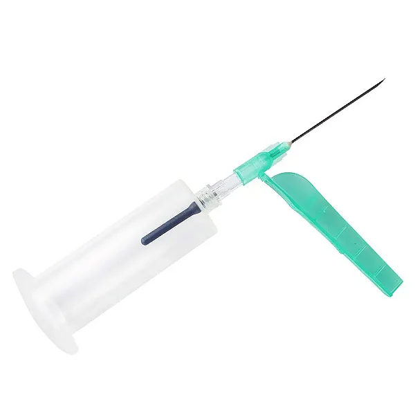 AGULHA MULTIPLA VACUO C/ DISPOSITIVO DE SEGURANÇA 25X8MM 21G VERDE - CX/50 - FIRSTLAB