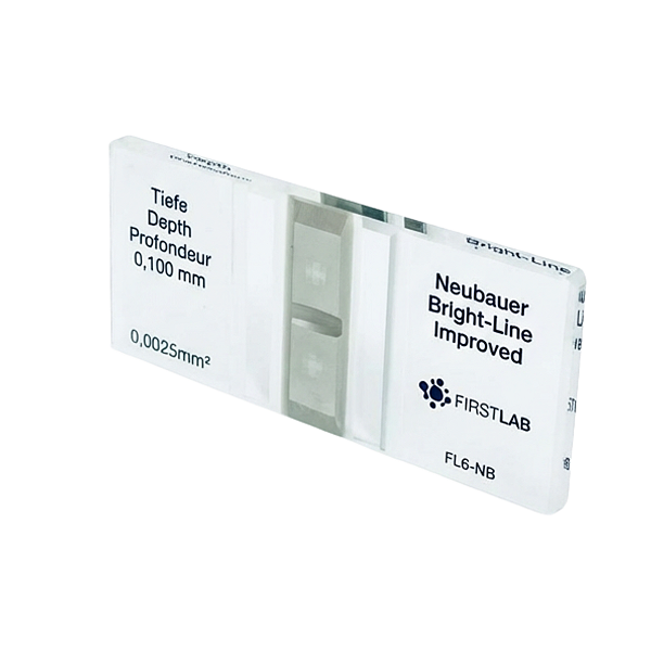 CAMARA DE CONTAGEM NEUBAUER DUPLA MELHORADA ESPELHADA - FIRSTLAB