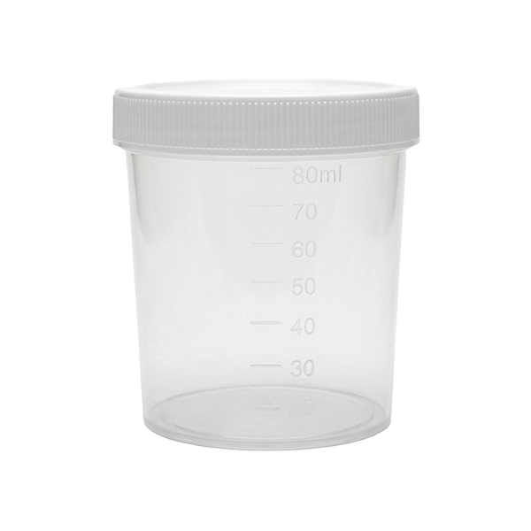 COLETOR 80ML NAO ESTERIL INDIVIDUAL S/PA TAMPA BRANCA - PCT/100 - FIRSTLAB