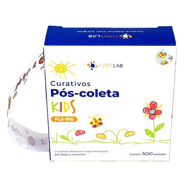 CURATIVO POS COLETA KIDS ROLO - CX/500 - FIRSTLAB