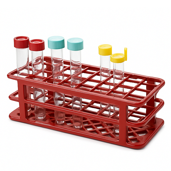 ESTANTE ROSA PP 40 TUBOS DE ENSAIO 21MM - FIRSTLAB