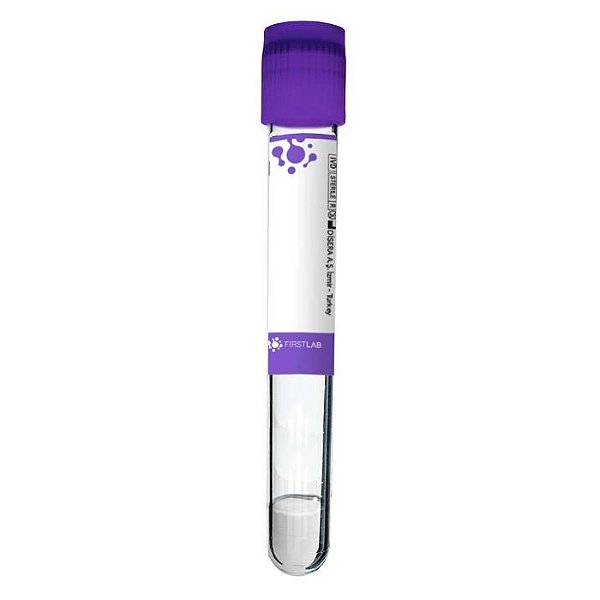 TUBO DE COLETA GEL + EDTA K2 5ML 13X100MM - RACK/100 - FIRSTLAB