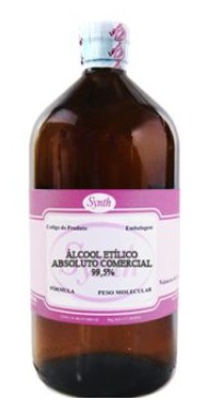 ⚠️ ALCOOL ETILICO ABSOLUTO ANIDRO 99,5% (99,3 INPM) - FR/1000ML - SYNTH