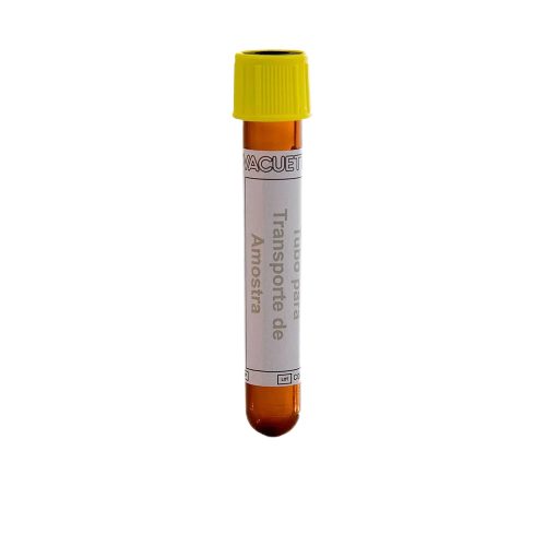 TUBO AMBAR P/TRANSPORTE 13X75 TAMPA AMARELA CX/50 - VACUETTE