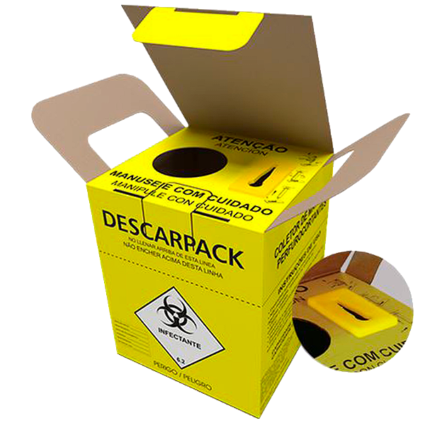 COLETOR PERFURO CORTANTE 1,5L PAPELAO - DESCARPACK