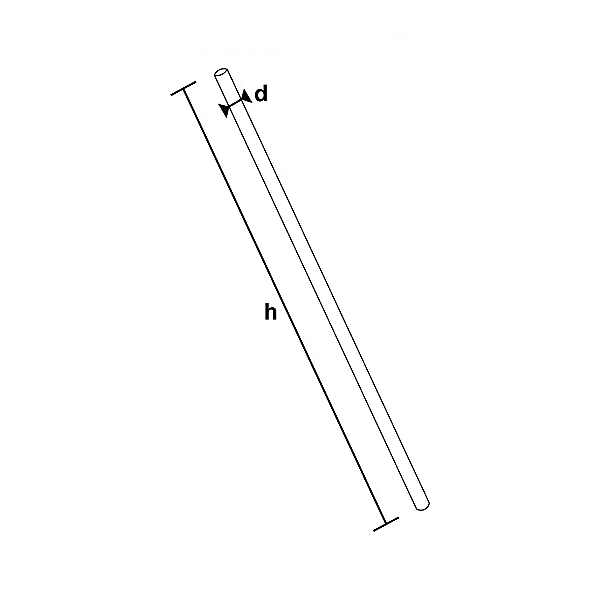 BASTAO DE VIDRO 10X300MM PONTAS POLIDAS (QUEIMADA) - LABORGLAS
