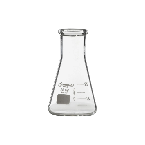 FRASCO ERLENMEYER BOCA ESTREITA 25ML - LABORGLAS
