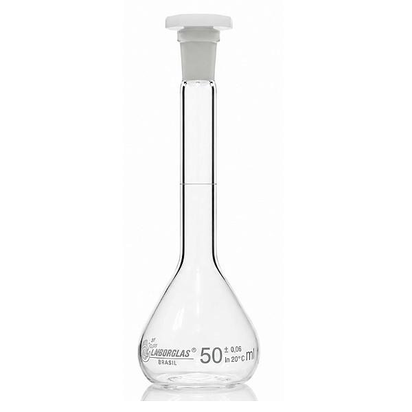 BALAO VOLUMETRICO 50ML ROLHA DE POLI - LABORGLAS