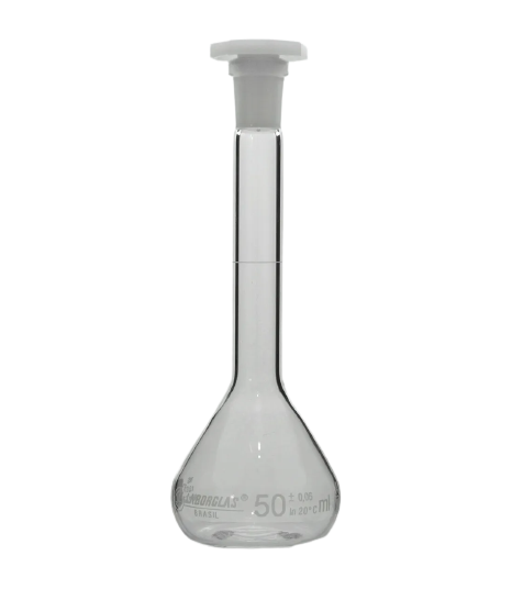 BALAO VOLUMETRICO 50ML ROLHA DE POLI - LABORGLAS