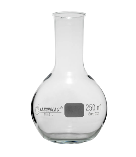 BALAO FUNDO CHATO VIDRO S/ JUNTA 1000ML - LABORGLAS
