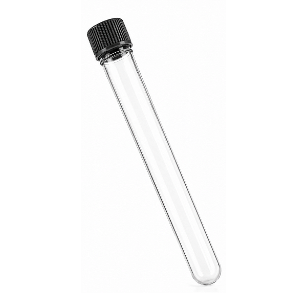 TUBO DE ENSAIO COM TAMPA DE ROSCA MEDIDA 16X150 MM 25ML - LABORGLAS
