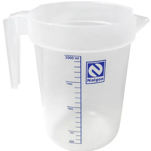 JARRA 2000ML GRADUADA SILK SCREEN EM POLIETILENO (PE) REFORÇADA - NALGON