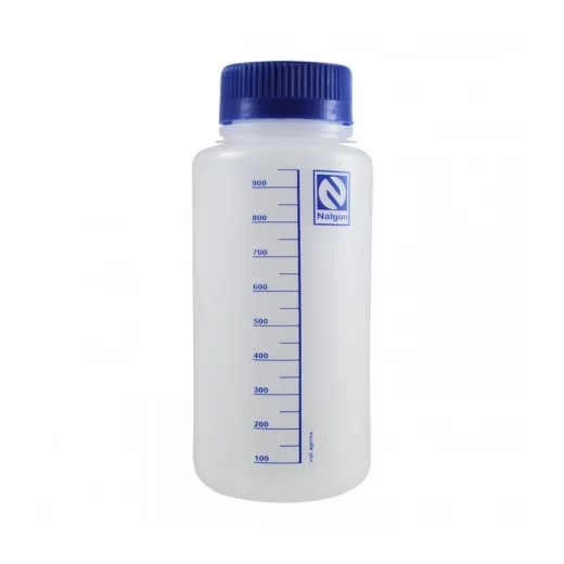 FRASCO PP BOCA LARGA  50MM 250ML  AUTOCLAVAVEL  GRADUADO - NALGON