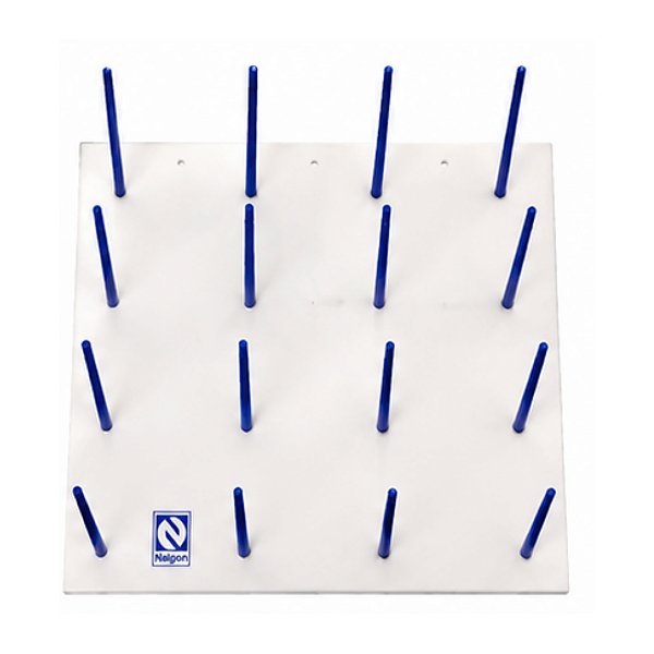SUPORTE SECAGEM DE VIDRARIAS P/ 16 PEÇAS EM PP 33X33CM - NALGON