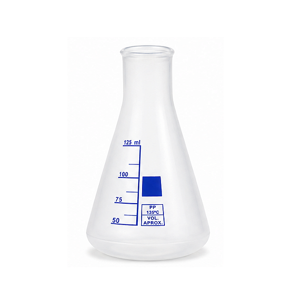 FRASCO ERLEMEYER 500 ML EM PP S/ TAMPA - NALGON