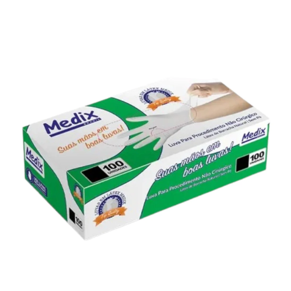 LUVA LATEX S/PO TAM. G - CX/100 - MEDIX