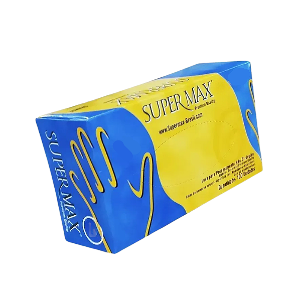 LUVA LATEX S/ TALCO TAM. M  CX/ 100 - SAFEMAX