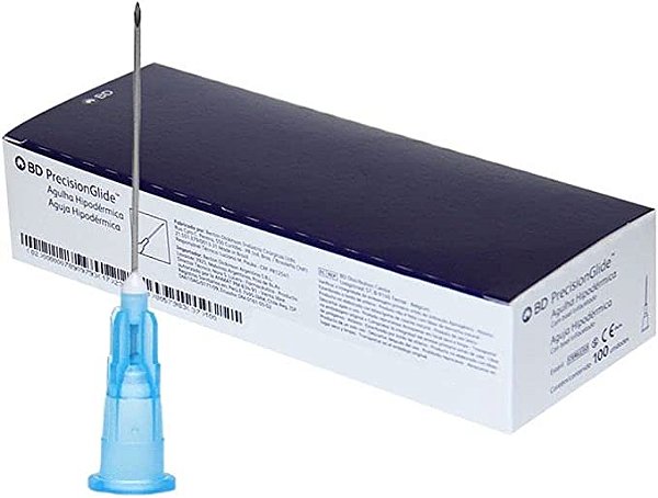 AGULHA HIPODERMICA 0,60X25MM 23GX1 - CX/100 - BD