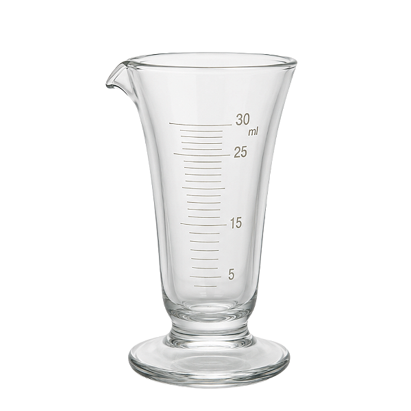 CALICE DE VIDRO GRADUADO 30ML - LABORGLAS