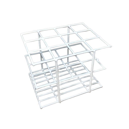 ESTANTE EM ARAME C/PVC P/ 12 TUBOS 16MM - METALIC