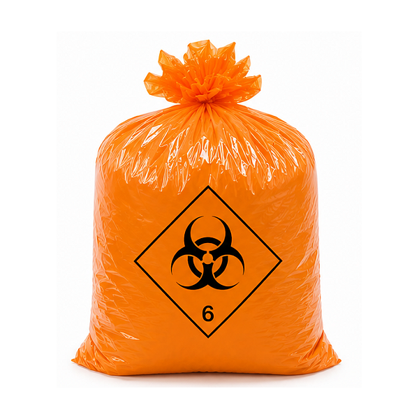 SACO DE LIXO RESIDUO QUIMICO HOSPITALAR 30L LARANJA - PCT/100