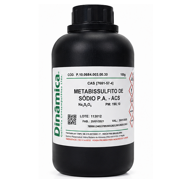 METABISSULFITO DE SODIO PA 100G - DINAMICA