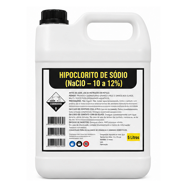 HIPOCLORITO DE SODIO 10% A 12% - FR/5L
