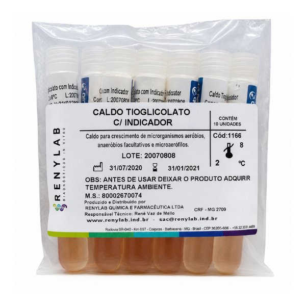 CALDO TIOGLICOLATO C/ INDICADOR - CX/10 - LABORCLIN