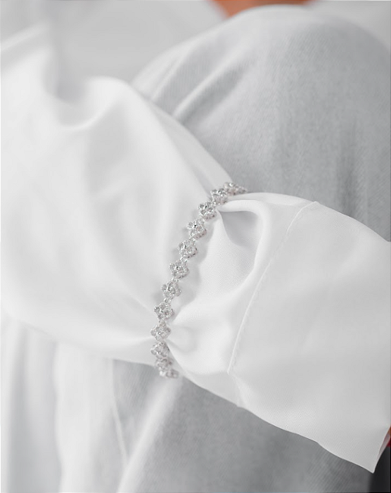 Pulseira Designer Trevo Prata | Inspiração V. Cleef