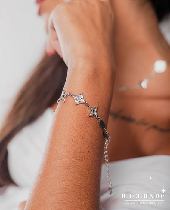 Pulseira Prata | Inspiração LV