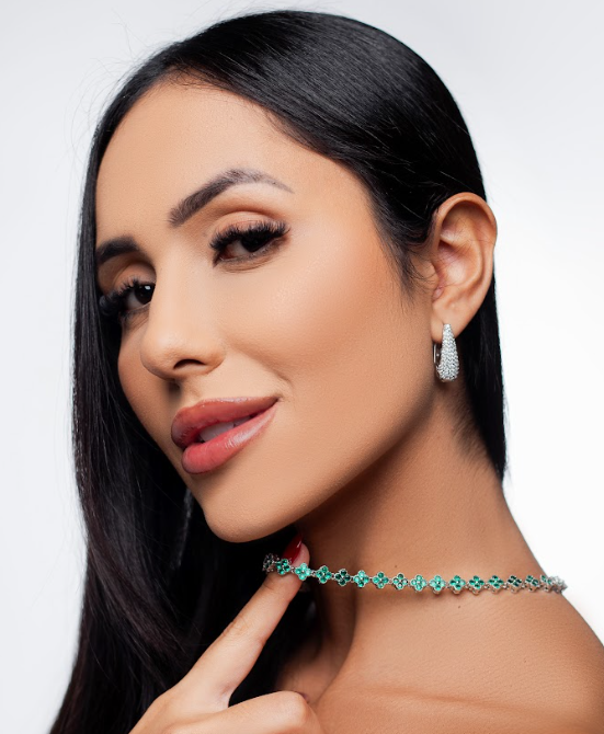Colar Designer Trevo Prata Verde | Inspiração V. Cleef