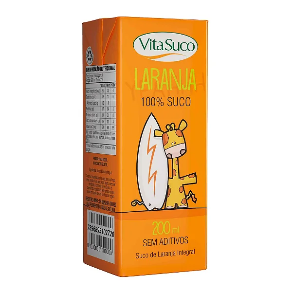 Suco 100% (Integral) - Laranja - 200ml - Vita Suco (Kids) - 27un.